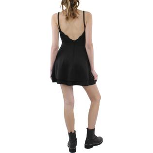 Speechless Juniors Womens Scalloped Mini Fit & Flare Dress Speechless Juniors Womens Scalloped Mini Fit & Flare Dress