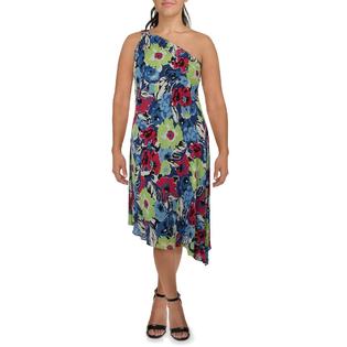 Ralph Lauren Georgette Womens Floral Print Chiffon Midi Dress Ralph Lauren Georgette Womens Floral Print Chiffon Midi Dress