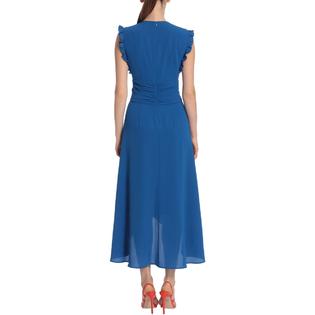 Maggy London Womens Hi-Low V-Neck Midi Dress Maggy London Womens Hi-Low V-Neck Midi Dress