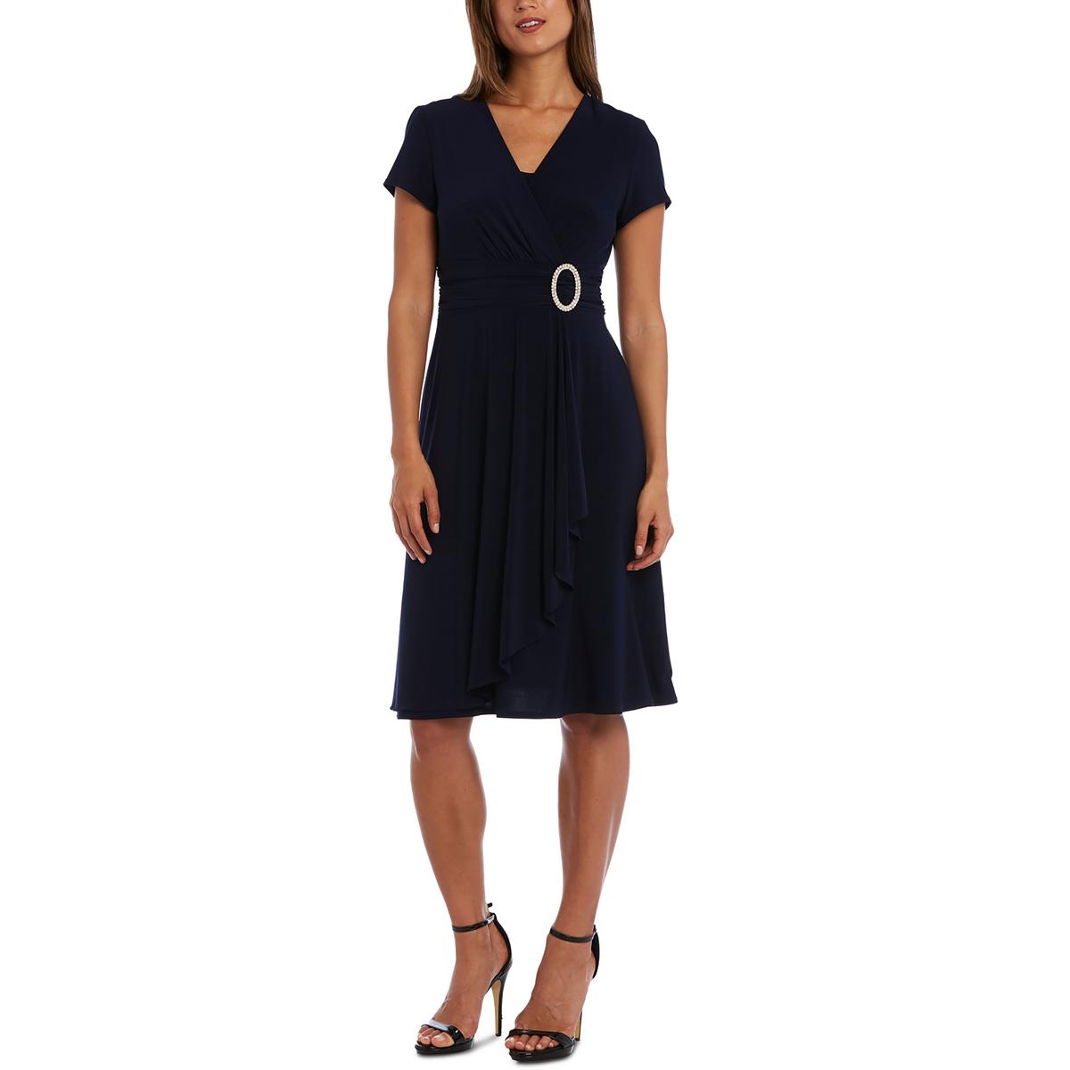 R&M Richards Womens Matte Jersey Knee-Length Cocktail And Party Dress