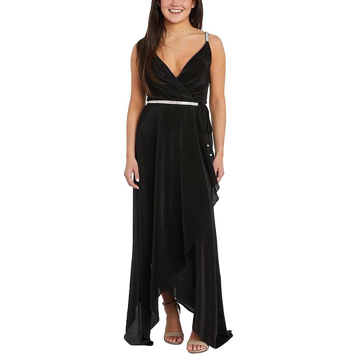 NW Nightway Womens Handkerchief Hem Faux-Wrap Evening Dress NW Nightway Womens Handkerchief Hem Faux-Wrap Evening Dress
