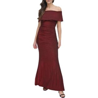 Vince Camuto Womens Metallic Off-The-Shoulder Evening Dress Vince Camuto Womens Metallic Off-The-Shoulder Evening Dress