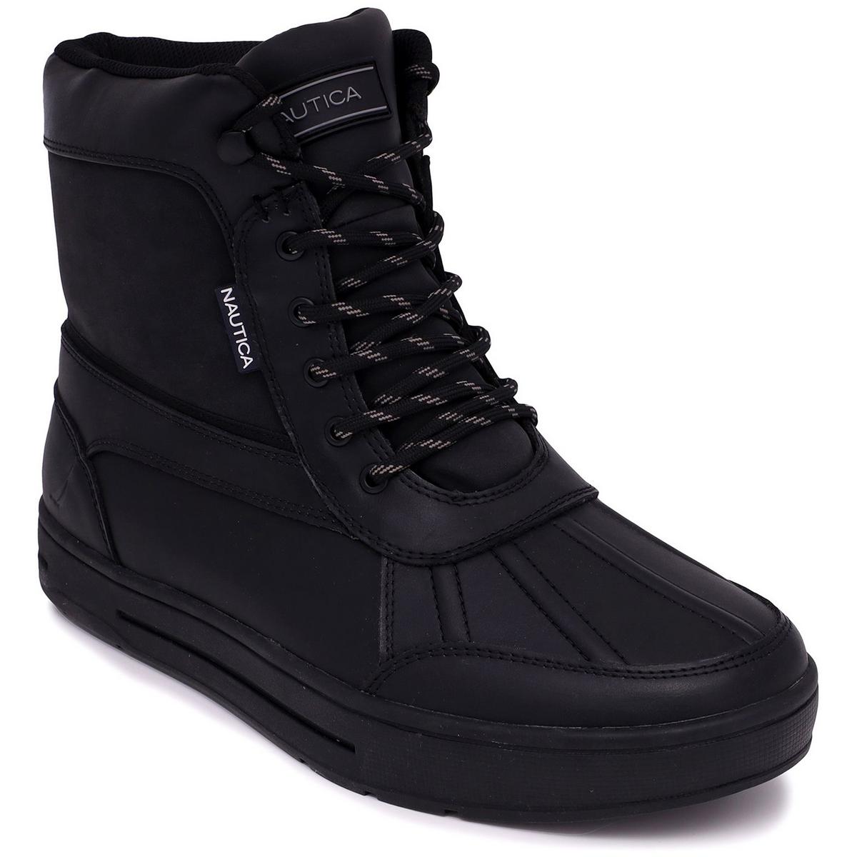 Nautica sz 10 black leather canvas lace-up duck boots Nautica ADELO DUCK BOOT Mens Size 9 | eBay main image 4