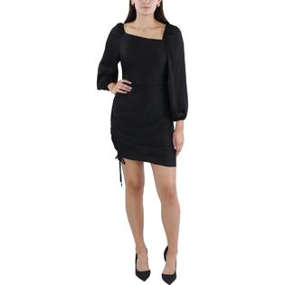 BCBG Womens Ruched Satin Mini Dress BCBG Womens Ruched Satin Mini Dress