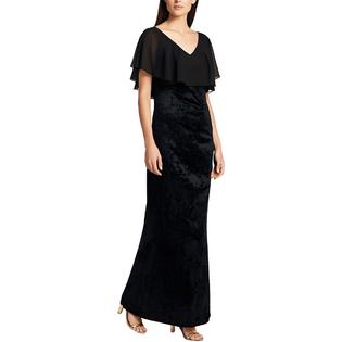 Connected Apparel Womens Solid Velvet Evening Dress Connected Apparel Womens Solid Velvet Evening Dress
