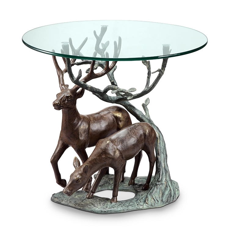 24 Inch Diameter Pub Table Spi Aluminum Gl Deer Pair End Table 24 Inch Diameter