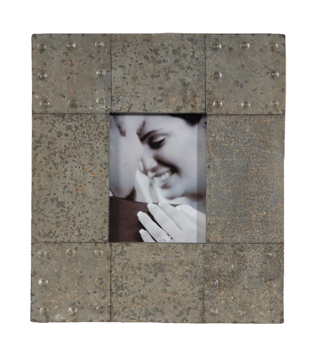 Photo Frames Zeckos Galvanized Zinc Finish Photo Frame 17 1 2 Inches By 15