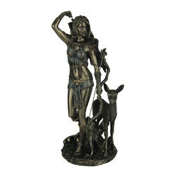 Veronese Design Artemis Goddess of Hunting and Wilderness Bronze Finished Statue
