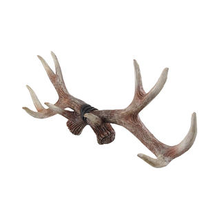 Zeckos Lifelike Deer Antlers Rack Decorative Wall Hook