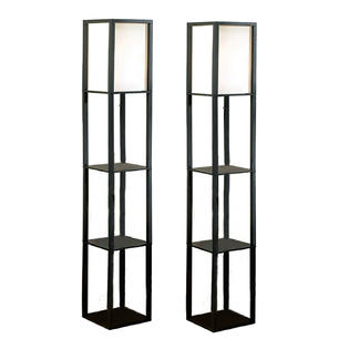 Catalina Lighting Square Etagere Floor Lamp Storage And Display Shelf Set Of 2 Square Etagere Floor Lamp Storage