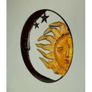 Mayrich Company Metal Art Celestial Sun And Moon Indoor Outdoor Mayrich Company Metal Art Celestial Sun