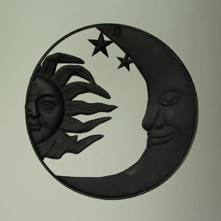 Mayrich Company Metal Art Celestial Sun And Moon Indoor Outdoor