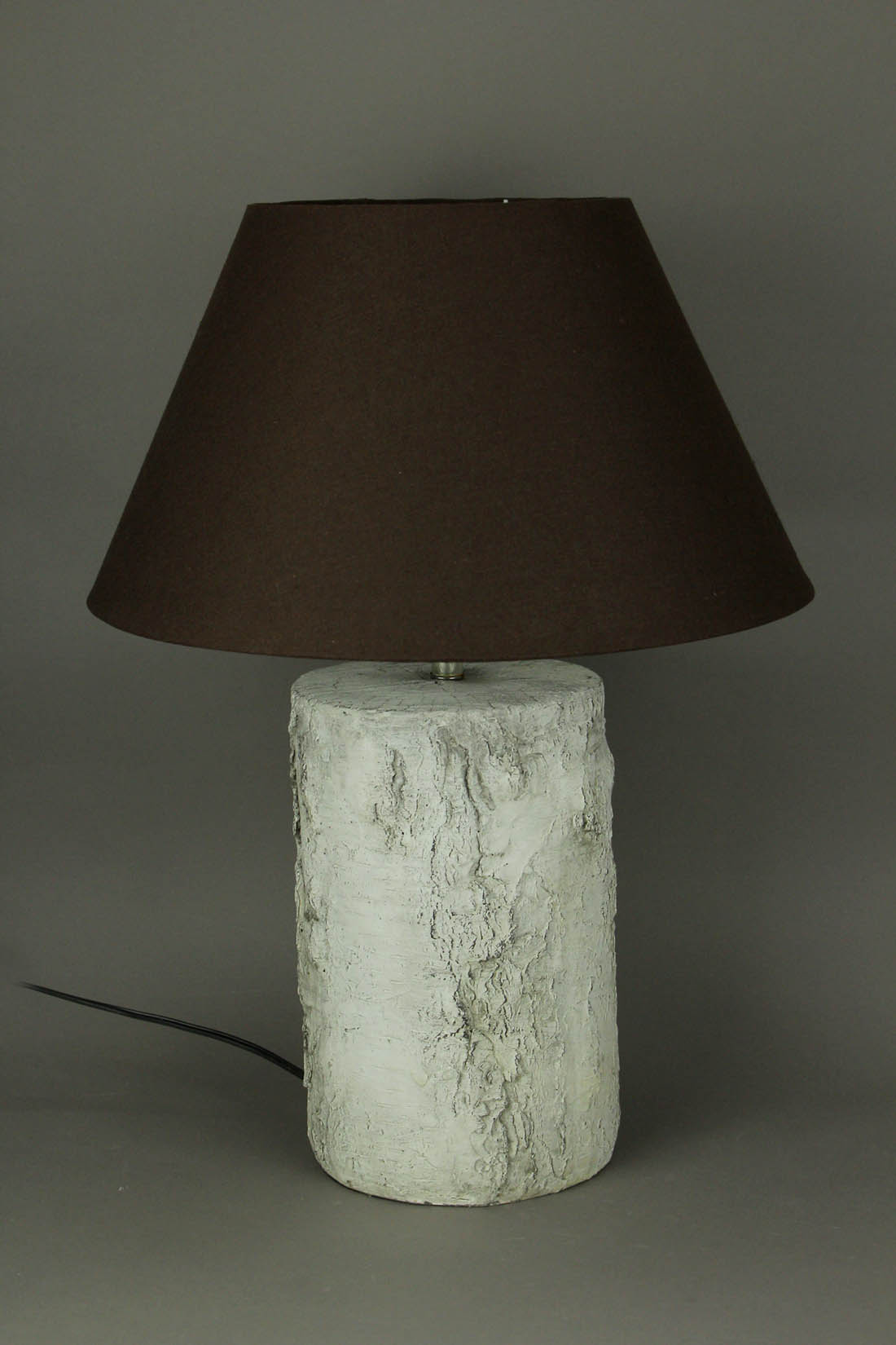 Mayrich Company White Birch Wood Look Rustic Log Table Lamp With