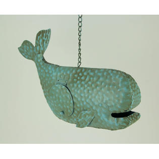 Mayrich Company 53606 Blue Metal Art Dimpled Whale Shaped Outdoor