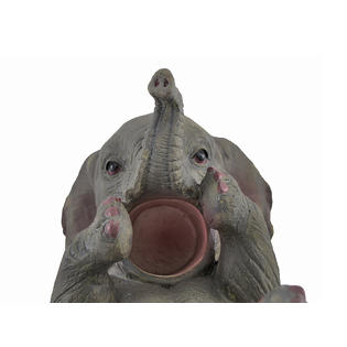 Zeckos Elephant Single Wine Bottle Holder Kitchen Decor