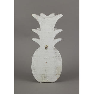 Chesapeake Bay Ltd 10 Inch White Pineapple Hanging Wall Art Carved