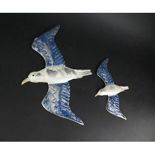Chesapeake Bay Ltd Set Of 2 Metal Flying Seagulls Wall Art