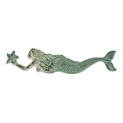 PD Home & Garden Vintage Look Embossed Tin Swimming Mermaid Wall Hanging