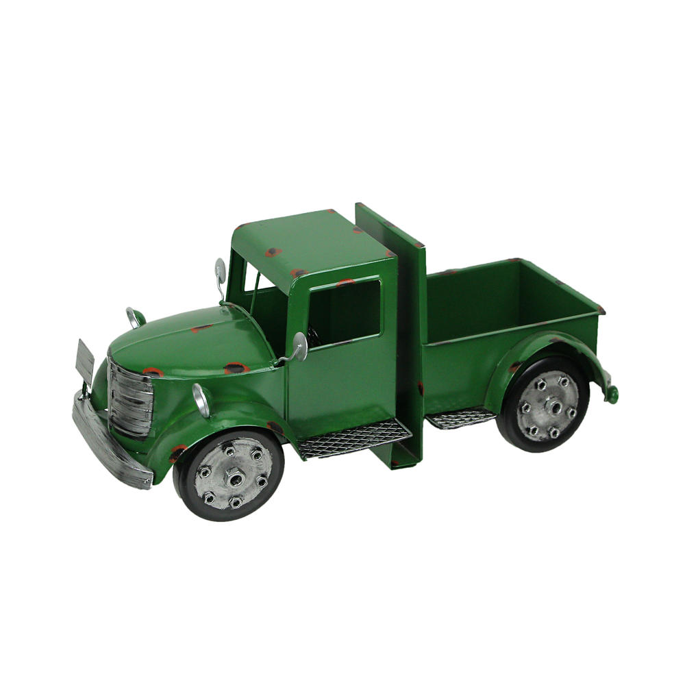 Zeckos Green Vintage Pickup Truck Metal Bookends (Set of 2)