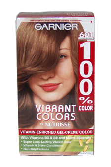 Garnier 100% Color Vitamin Enriched Gel-Creme Color #601 Light Brown 1  Application Hair Color