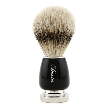 Baxter Badger Hair Shave Brush - Silver Tip (Black) 1pc