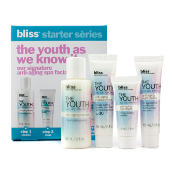 Bliss The Youth As We Know It Starter Kit: Cleanser + Moisture Lotion + Night Cream + Eye Cream 4pcs