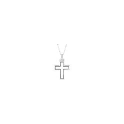 Jewelryweb Sterling Silver 26x16.5mm Polished Mens Cross Ash Holder Necklace
