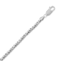 Jewelryweb 30 Inch Oxidized Rope Chain Necklace Oxidized Sterling Silver 3mm Rope Chain Necklace