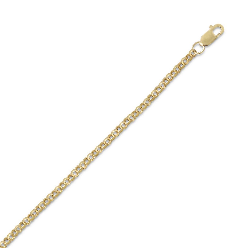 Jewelryweb 16 Inch 14/20 Gold Filled 2.3mm Rolo Chain Necklace a Lobster Clasp Closure.