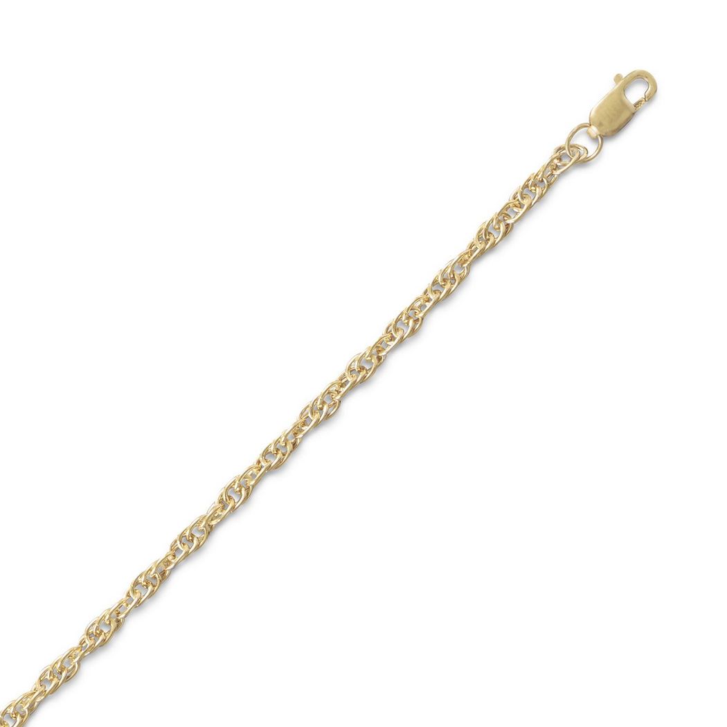 Jewelryweb 20 Inch 14/20 Gold Filled 2.5 Rope Chain Necklace a Lobster Clasp Closure.
