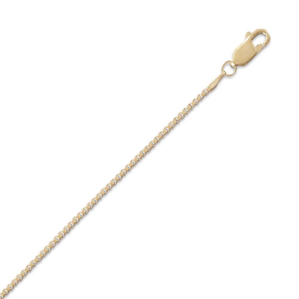 Jewelryweb 30 Inch 1.5mm 14/20 Gold Filled Box Chain Necklace With Lobster Clasp