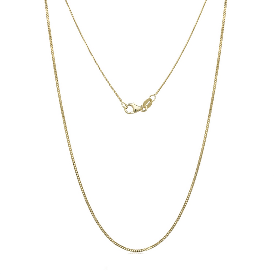 Jewelryweb 10k Gold Womens 16-24 Inch Gourmette Pendant Chain Necklace Yellow Gold - 20 Inch