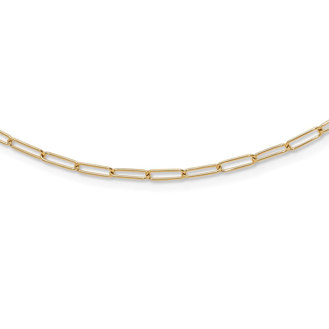 Jewelryweb 2.6mm 10k Polished Fancy Link Necklace - 20 Inch