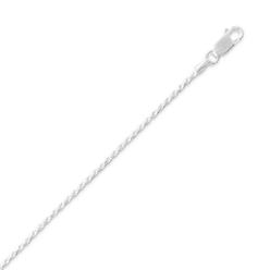 Jewelryweb Ste. Silver 30 Inch 1.2mm Diam-cut Rope Chain Necklace 30 Inch 1.2mm Sparkle-Cut Rope Chain Necklace
