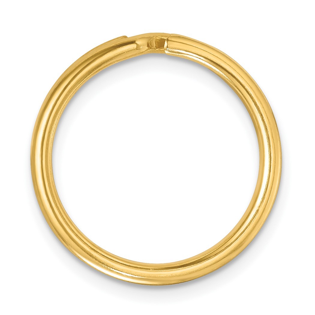 Jewelryweb 18k 20mm Keychain Ring