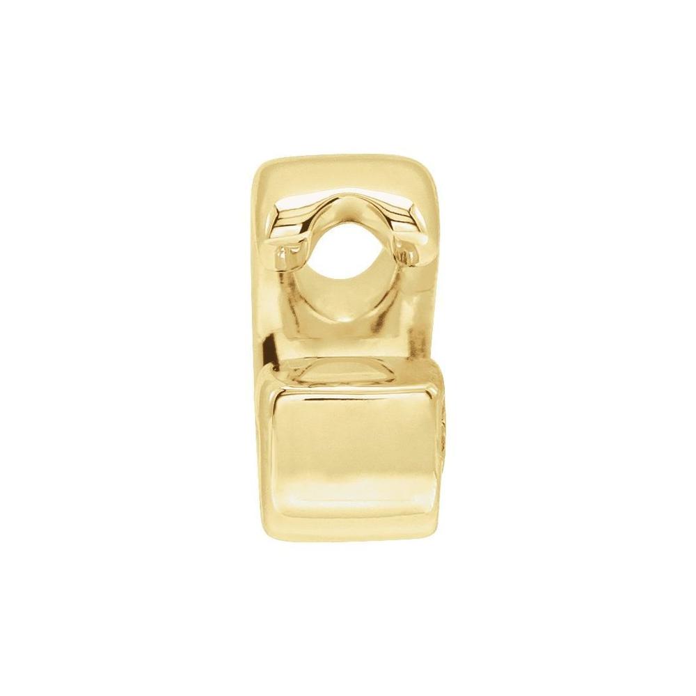 Jewelryweb 14k Yellow Gold Initial G 6.5x3.3mm Polished Initial Slide Pendant