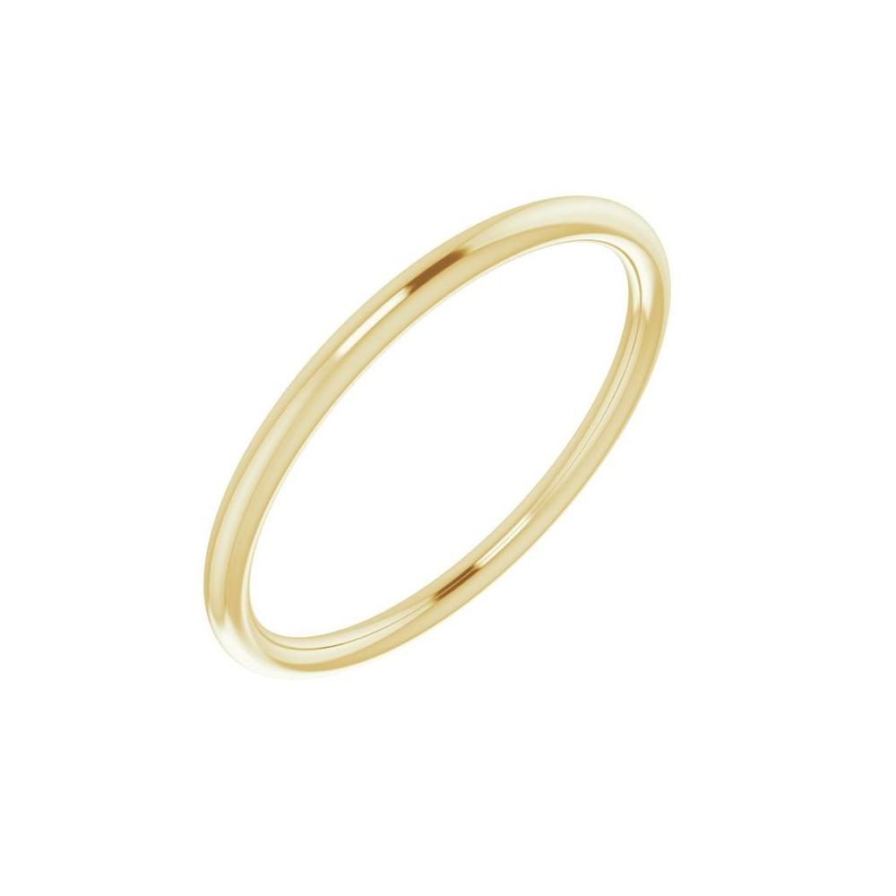 Jewelryweb 14k Yellow Gold Full Round 1.5mm Comfort-fit Wedding Band Ring - Size 6.5