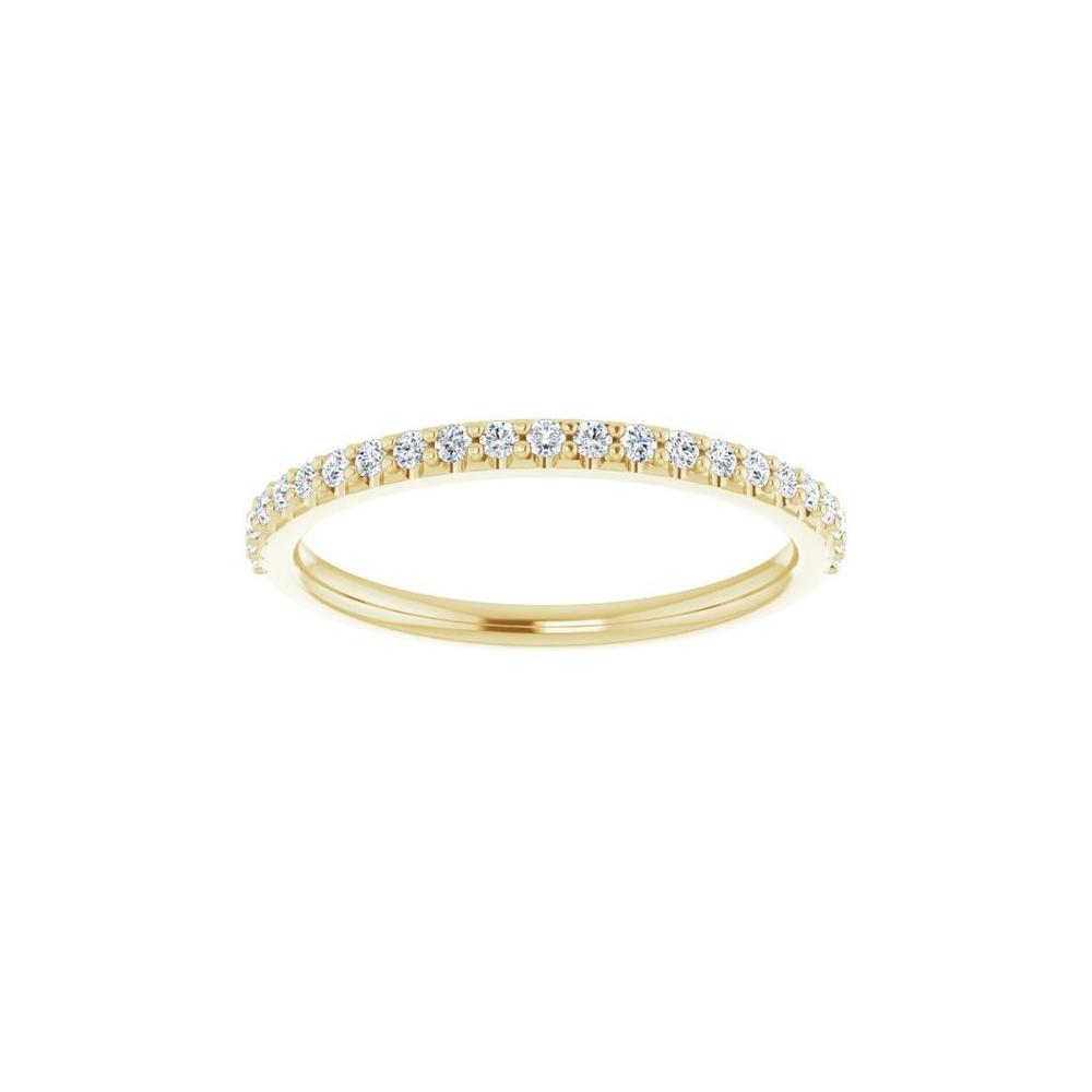 Jewelryweb 14k Yellow Gold Band Ring Natural Diamond Emerald 7x5mm SI2-si3 G-h 0.2 Carat Polished 1/5 - Size 7