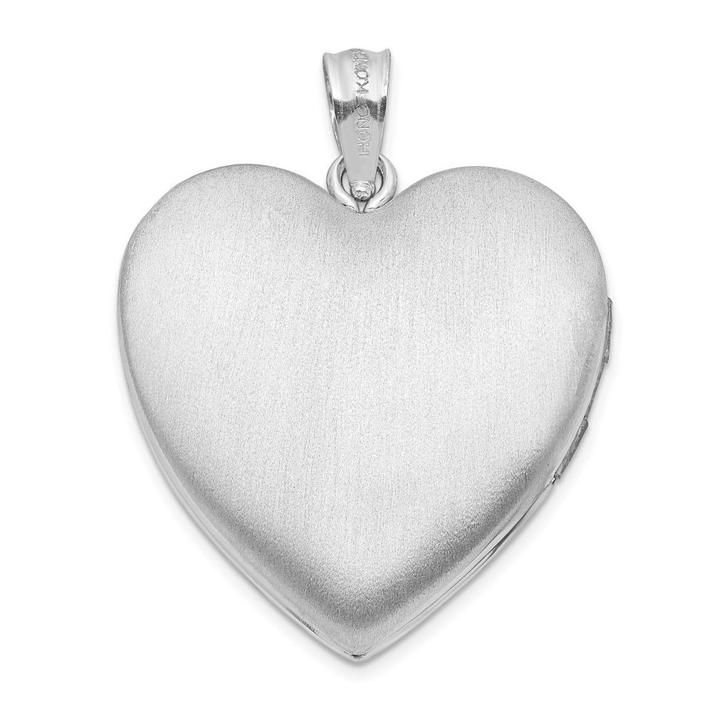 Jewelryweb Sterling Silver 24mm Swirl Design Heart Locket