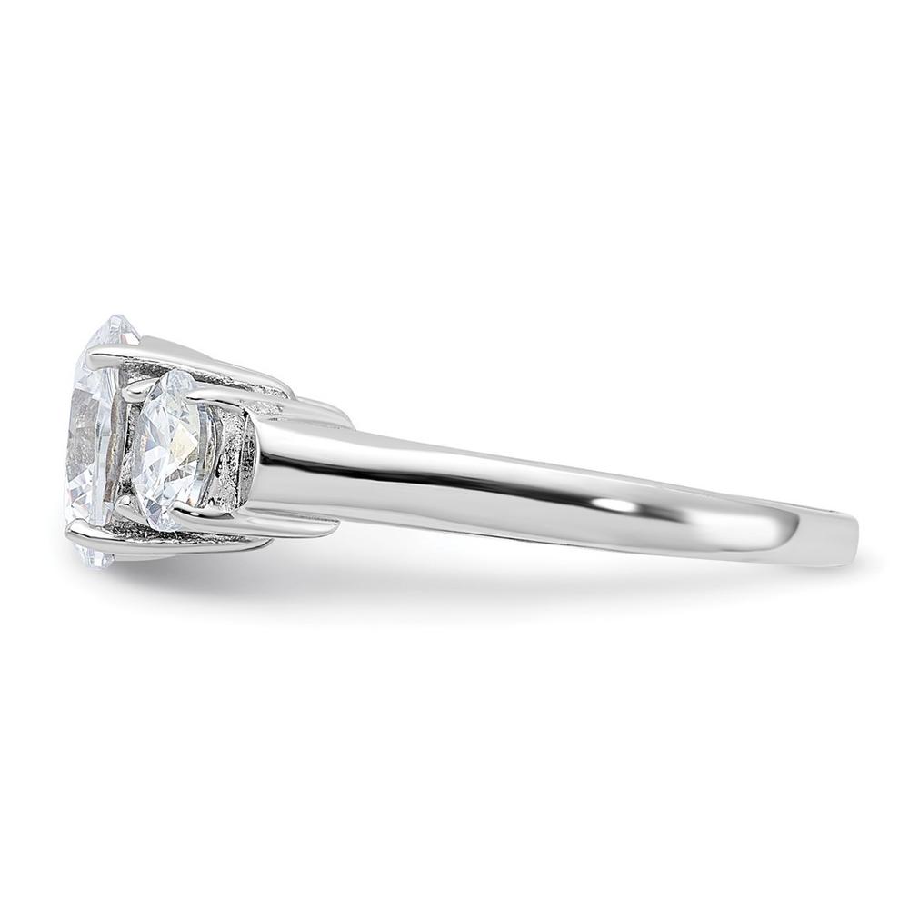 Jewelryweb Sterling Silver Cubic Zirconia Ring - Size 6