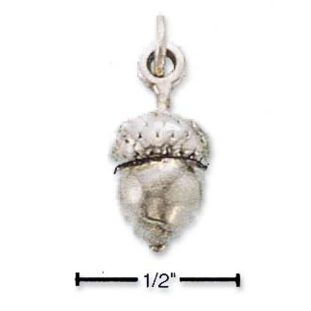 Jewelryweb Sterling Silver Acorn Charm