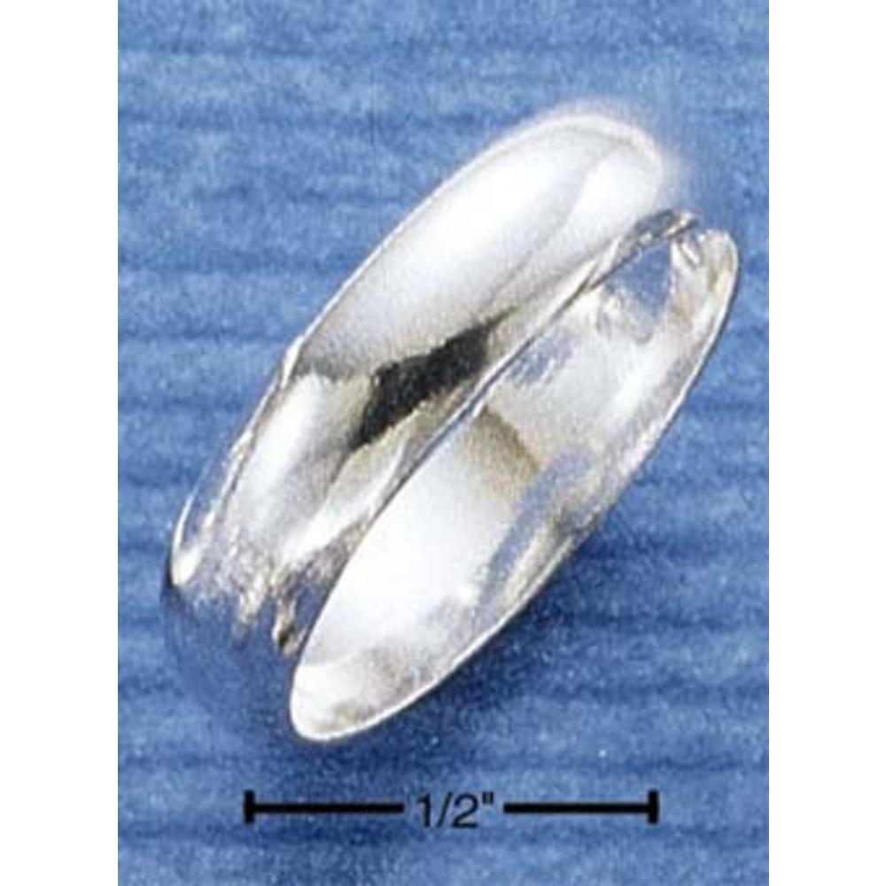 Jewelryweb Sterling Silver 5mm High Polish Wedding Band Ring - Size 4.0