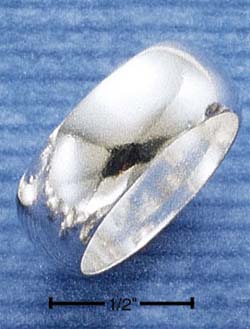 Jewelryweb Sterling Silver 8mm High Polish Wedding Band Ring - Size 6.0