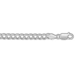 Jewelryweb Sterling Silver 8 Inch X 5.0 mm Charm Link Bracelet