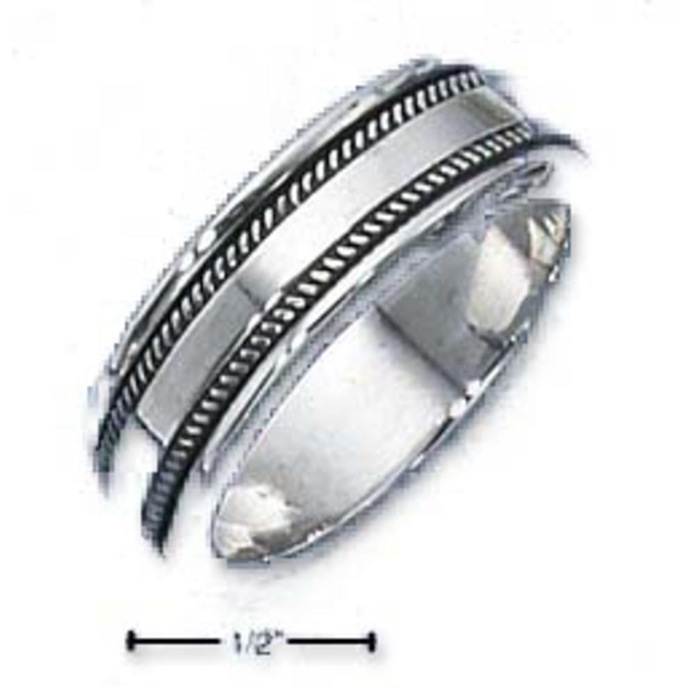 Jewelryweb Sterling Silver Mens Spinner Ring Knurled Edge Spinning Ring - Size 10.0