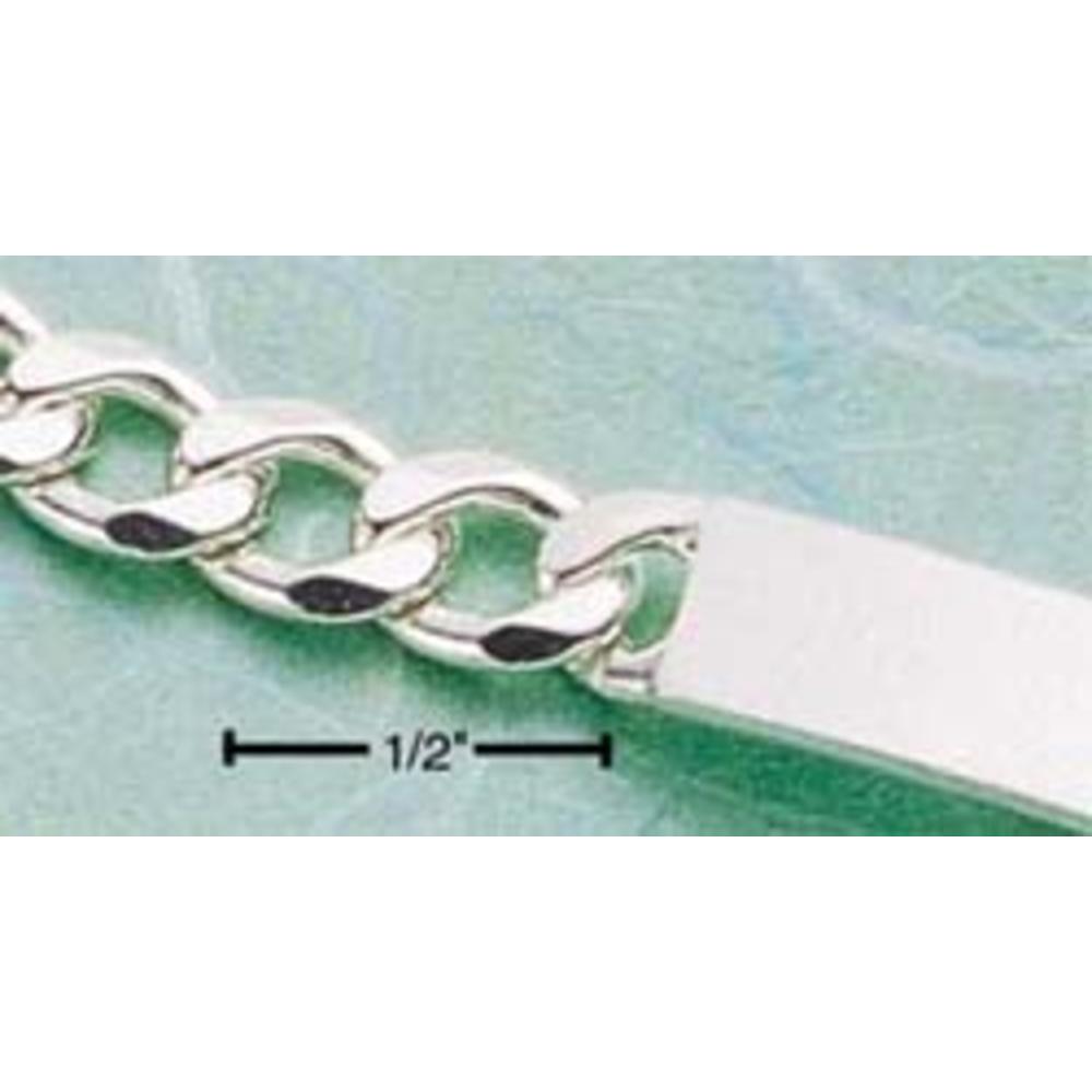 Jewelryweb Sterling Silver 7 Inch Curb Id Bracelet