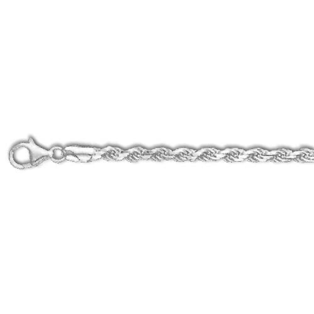 Jewelryweb Sterling Silver 18 Inch X 4.0 mm Rope Chain Necklace