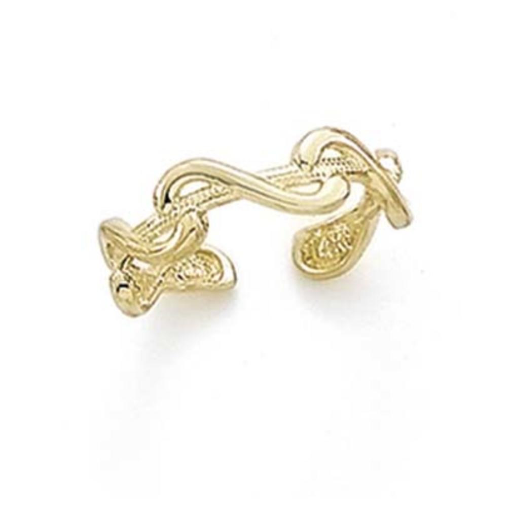Jewelryweb 14k Yellow Gold Swirl Toe Ring