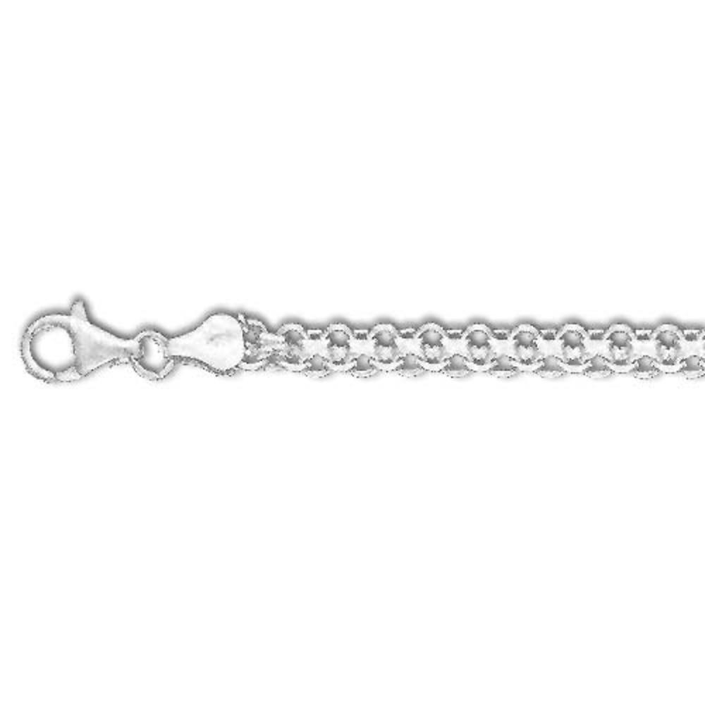 Jewelryweb Sterling Silver 18 Inch X 5.4 mm Bismarck Chain Necklace