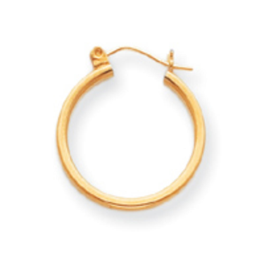 Jewelryweb 14k 1.75mm Hoop Earrings - Measures 19x19mm